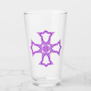 Pink Christian Cross Modern Aesthetic Art Glass