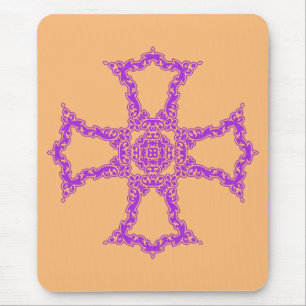 Pink Christian Cross Modern Aesthetic Art Mouse Mat