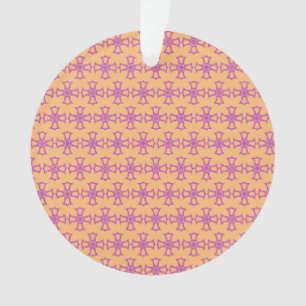 Pink Christian Cross Modern Aesthetic Art Ornament
