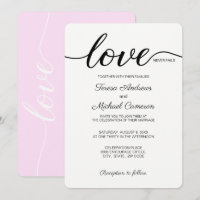 Pink Christian Wedding Love Never Fails