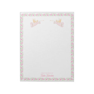 Pink Christmas Angels   Personalized Notepad
