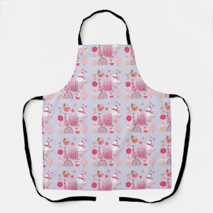 Pink Christmas Apron