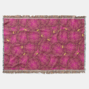 Pink Christmas balls Throw Blanket