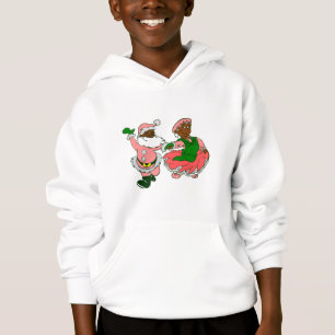 pink christmas black santa claus wife