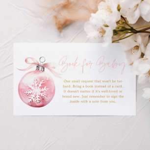 Pink Christmas Books for Baby Enclosure Card