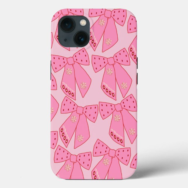 Pink Christmas Bows Case-Mate iPhone Case (Back)