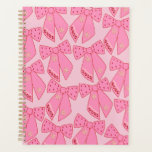 Pink Christmas Bows Planner<br><div class="desc">Colourful Christmas Bows - Coquette Ribbons – Pink.</div>