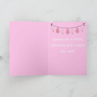 Pink Christmas Card