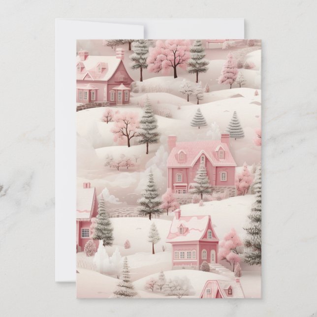 Pink Christmas card (Front)
