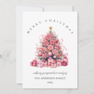 Pink Christmas Card