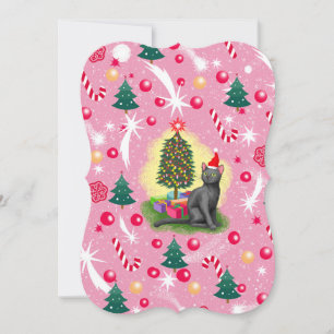 Pink Christmas Cat