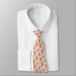 Pink Christmas Cat Dog Pattern Tie<br><div class="desc">Whimsical and rustic Christmas theme neck tie featuring illustration of cats and dogs with Christmas lights. The background is pink.</div>