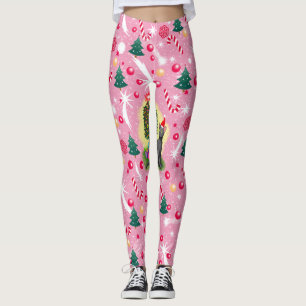 Pink Christmas Cat Leggings