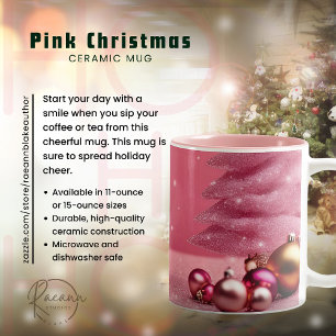 Pink Christmas Ceramic Mug