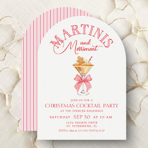 Pink Christmas Cocktail Party Invitation