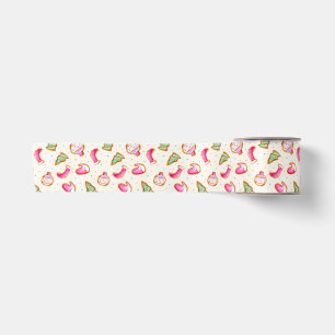 Pink Christmas Cookie Festive Holiday Baking Satin Ribbon