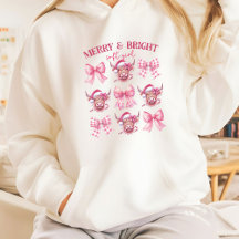 Pink Christmas Coquette bows and cows