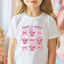 Pink Christmas Coquette bows and cows