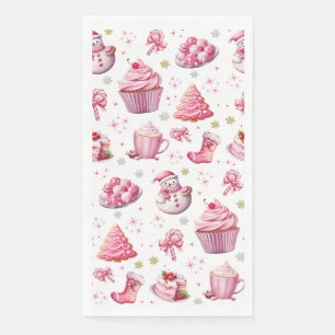 Pink Christmas Cute Fun Sweet Napkin
