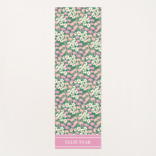 Pink Christmas Dogs Personalised Girl Yoga Mat