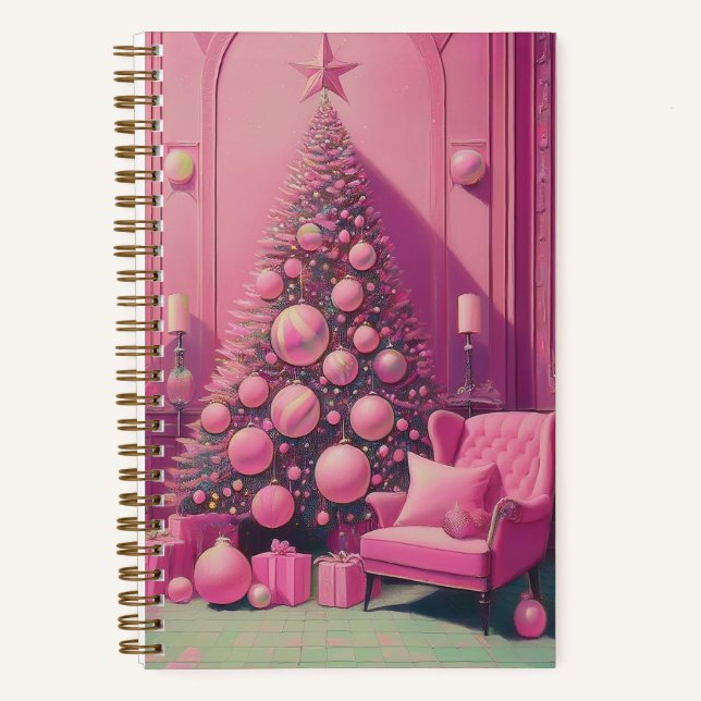 "Pink Christmas Dreams" Journal (Front)