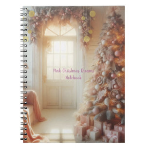 Pink Christmas Dreams  Notebook