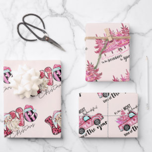 Pink Christmas Gift Wrap