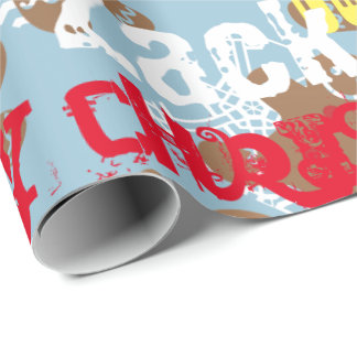 Pink Christmas Gingerbread Gift Wrap Name Changing