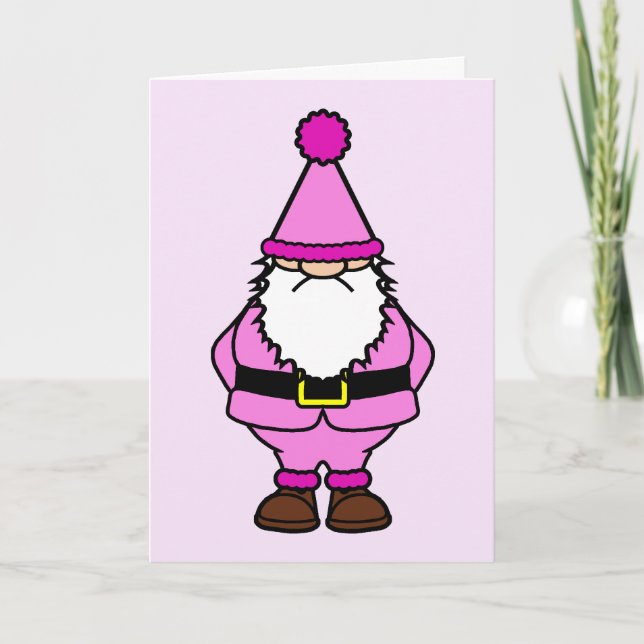 Pink Christmas Holiday Card (Front)