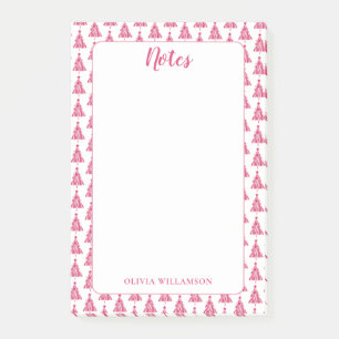 Pink Christmas Holiday tree Post-it Notes