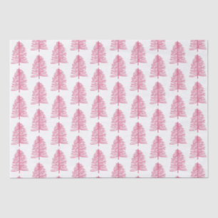Pink Christmas Holiday tree Tissue Paper