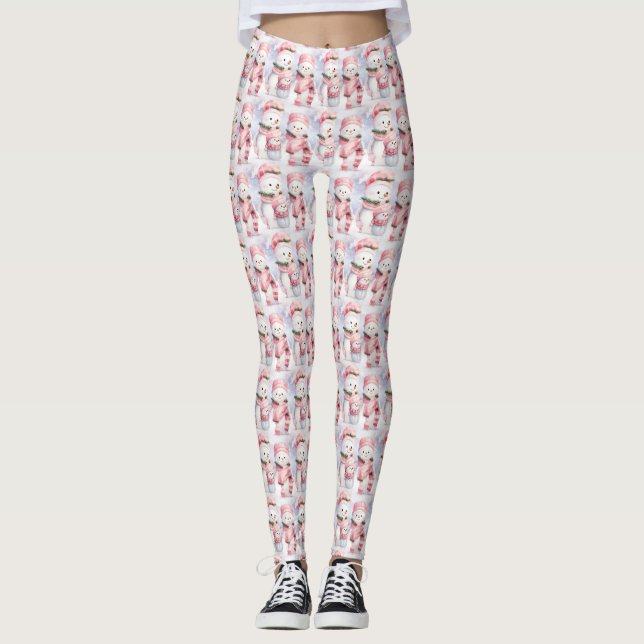 Pink Christmas Leggings (Front)
