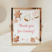 Pink Christmas Little Cookie Thank you for Coming
