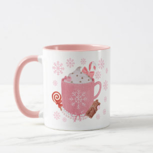 Pink Christmas Mug