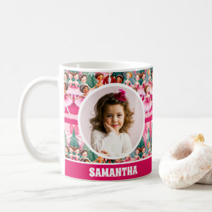 Pink Christmas Nutcracker Ballerina Kids Photo Mug