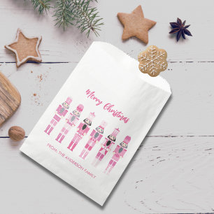PINK CHRISTMAS NUTCRACKER FAVOUR BAGS