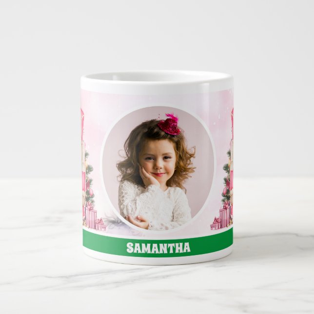 Pink Christmas Nutcracker Kids Photo Mug (Front)
