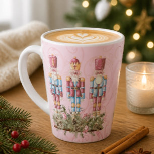 Pink Christmas Nutcracker Latte Mug