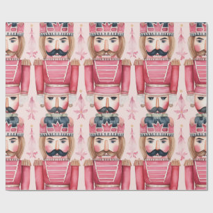 Pink Christmas nutcracker Wrapping Paper
