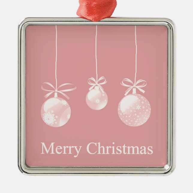 Pink Christmas Ornaments Decoration (Front)