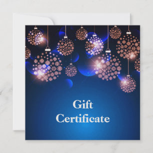 Pink Christmas Ornaments - Gift Certificate Card