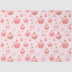 Pink Christmas Ornaments Snowflakes Christmas Tissue Paper