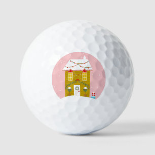Pink Christmas Party Kids Birthday Holiday Golf Balls