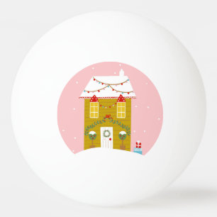 Pink Christmas Party Kids Birthday Holiday Ping Pong Ball