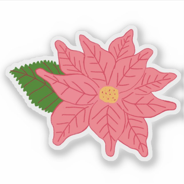 Pink Christmas Poinsettia  (Front)