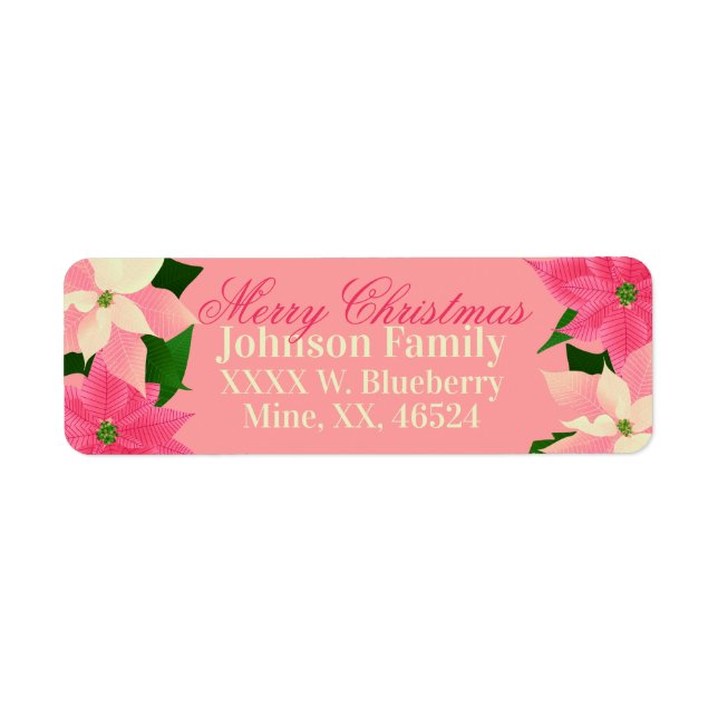 Pink Christmas Poinsettia  (Front)