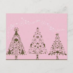 Pink Christmas Postcard