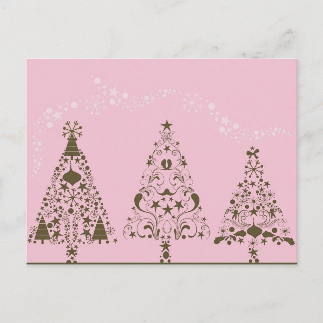 Pink Christmas Postcard (Front)