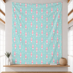Pink Christmas Seamless Pattern Blanket