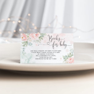 Pink christmas snowflakes books for baby ticket en enclosure card